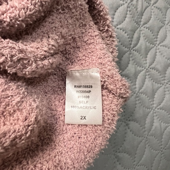 2X Cozy Pink two piece set- cami top & sweat pants- White Birch - Picture 4 of 8